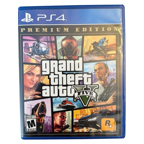 Grand Theft Auto V 5 Premium Edition PS4 Game Complete with Map - Picture 1 of 4